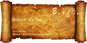 Bobik Éva névjegykártya